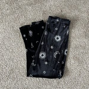 H & M Black Velvet Astrology Skirt